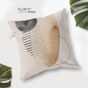 Abstract Watercolors Throw Pillow | Reversible Cushion