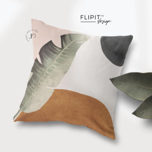 Mid Century Throw Pillow | Reversible Cushion