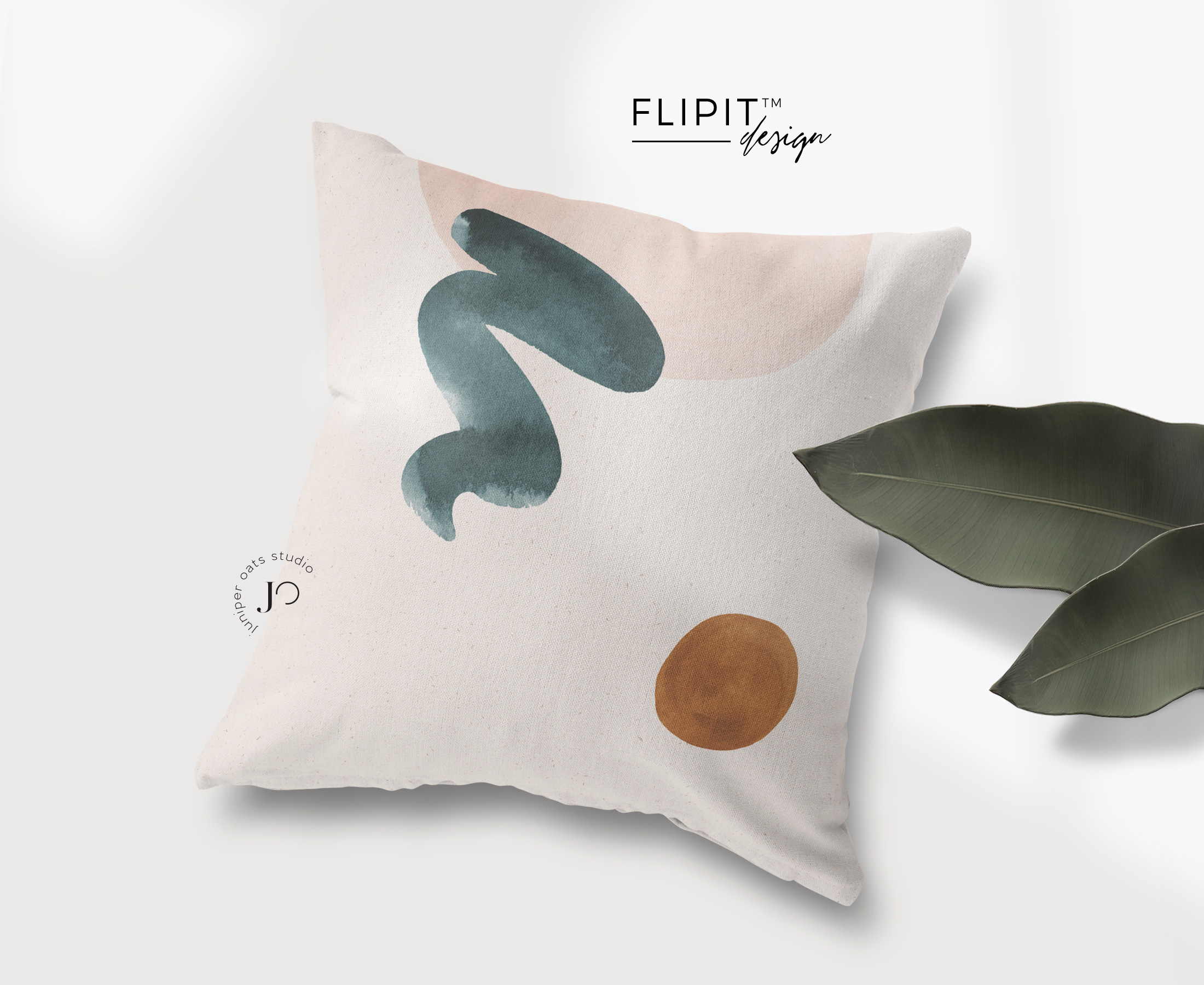 Juniper-minimalist-pillow-case-mid-mod-abstract-arch-blush-front